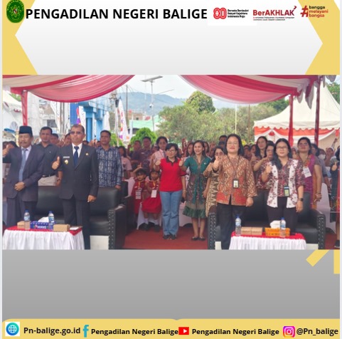 Pengadilan Negeri Balige mengikuti acara pembukaan Festival Literasi Kabupaten Toba Tahun 2025